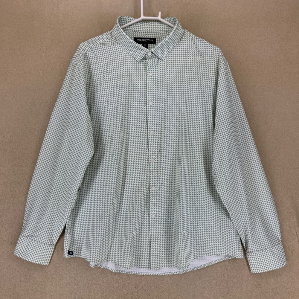 Mizzen+Main Leeward Trim Fit Mens XX-Large‎ Light Pastel Green Button Down Shirt